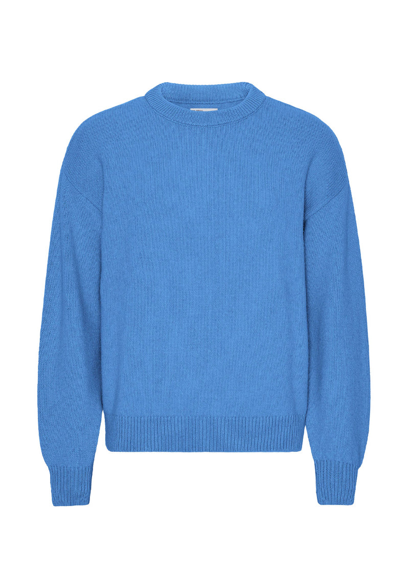 Trui Oversized Merino Wool Crew - pacific blauw