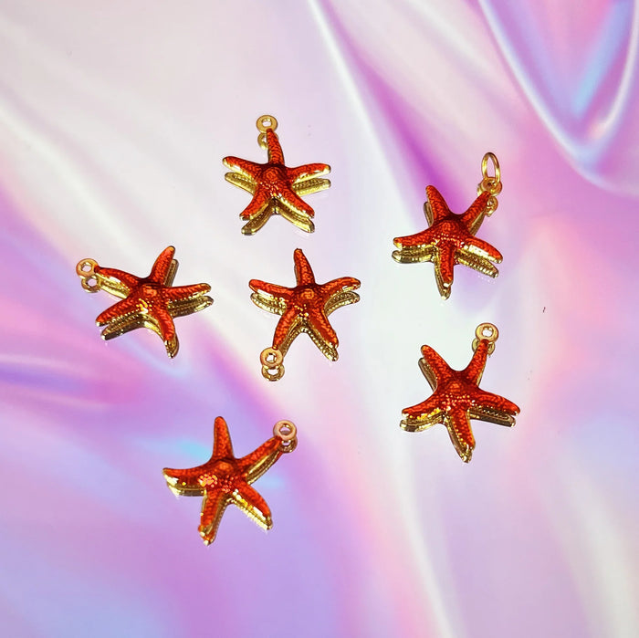 Hangertje Orange Crush Starfish - oranje