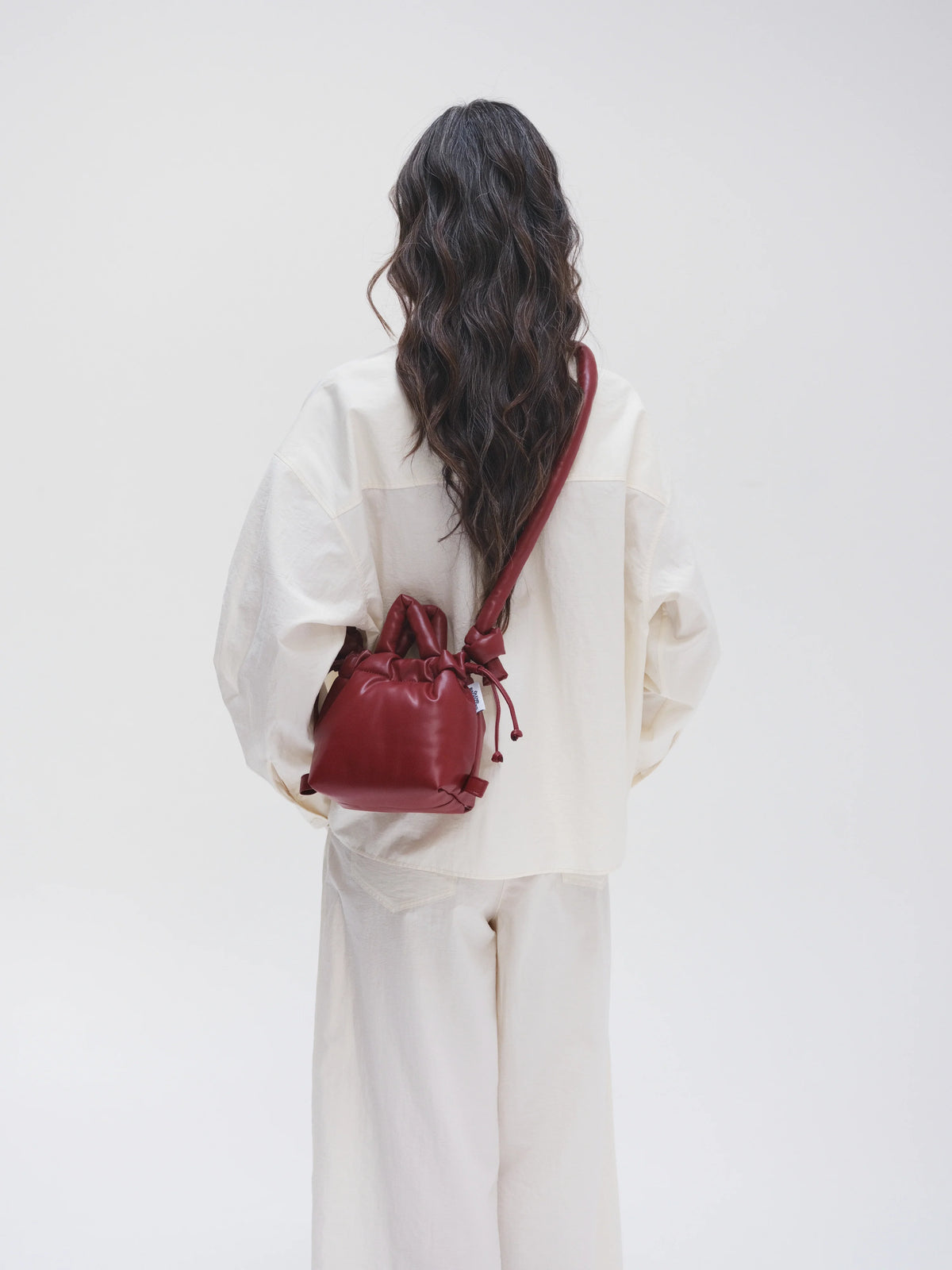 MicroOna Vegan Leather Bag - cherry red