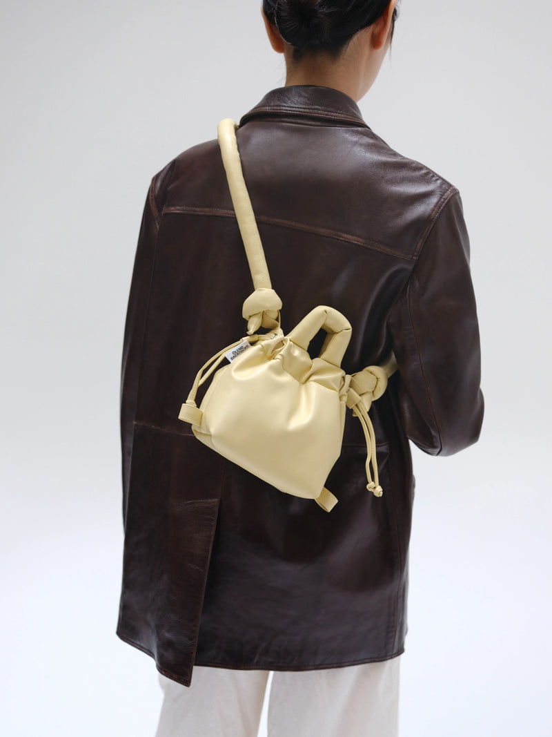 MicroOna Vegan Leather Bag - butter yellow