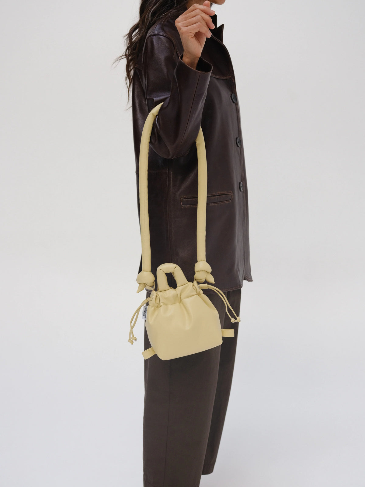 MicroOna Vegan Leather Bag - butter yellow