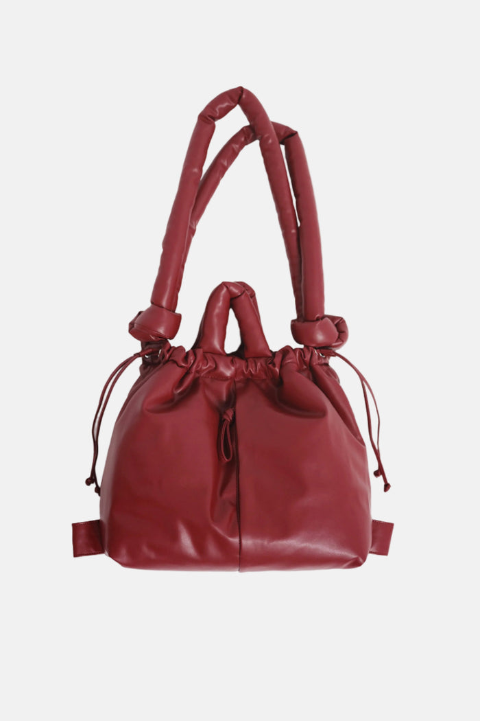 Ona Vegan Leather Bag - cherry red