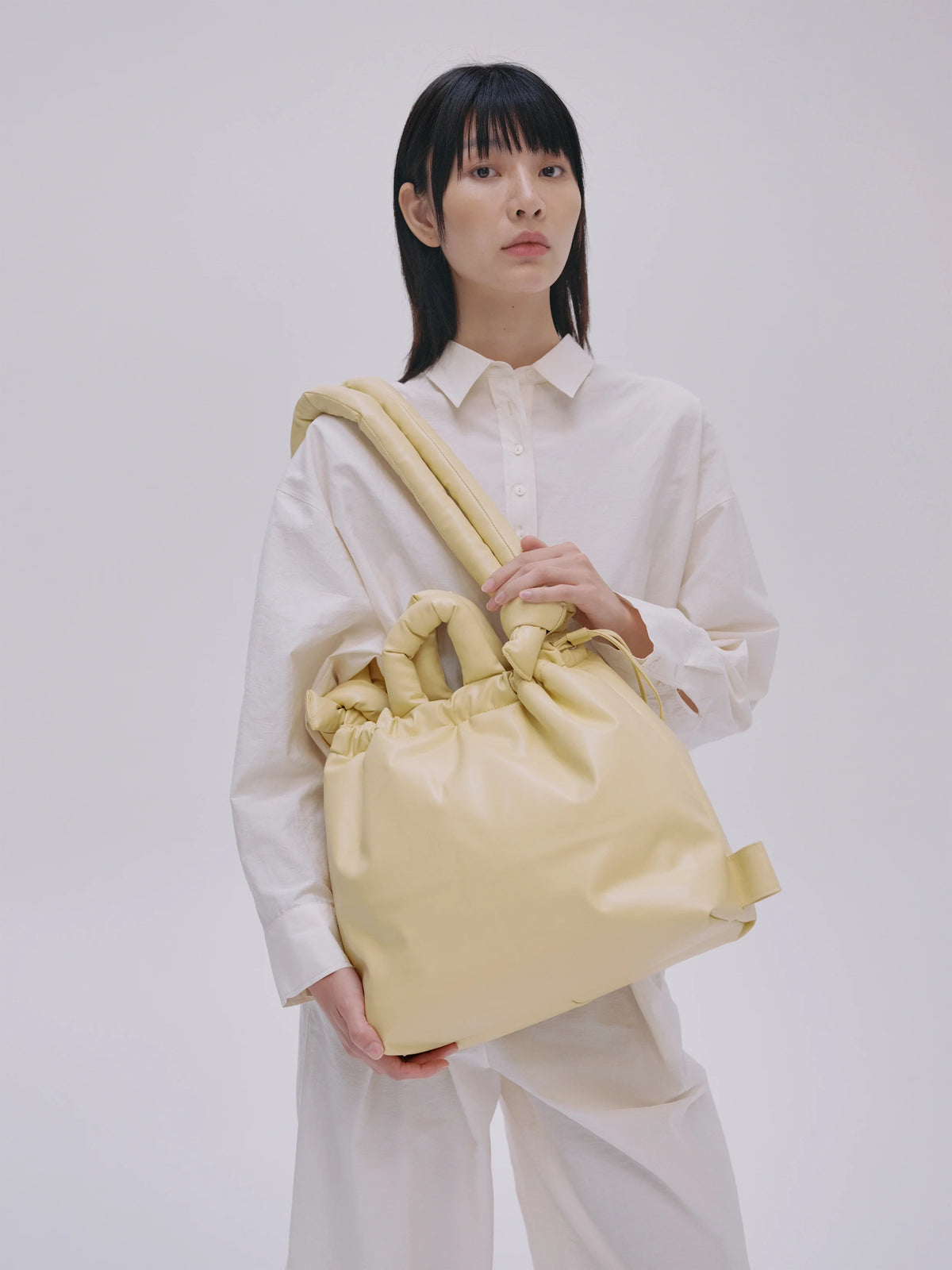 Ona Vegan Leather Bag - butter yellow