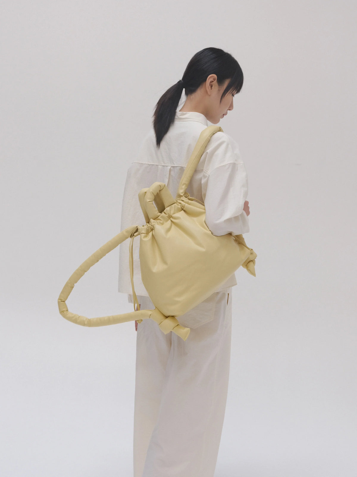 Ona Vegan Leather Bag - butter yellow