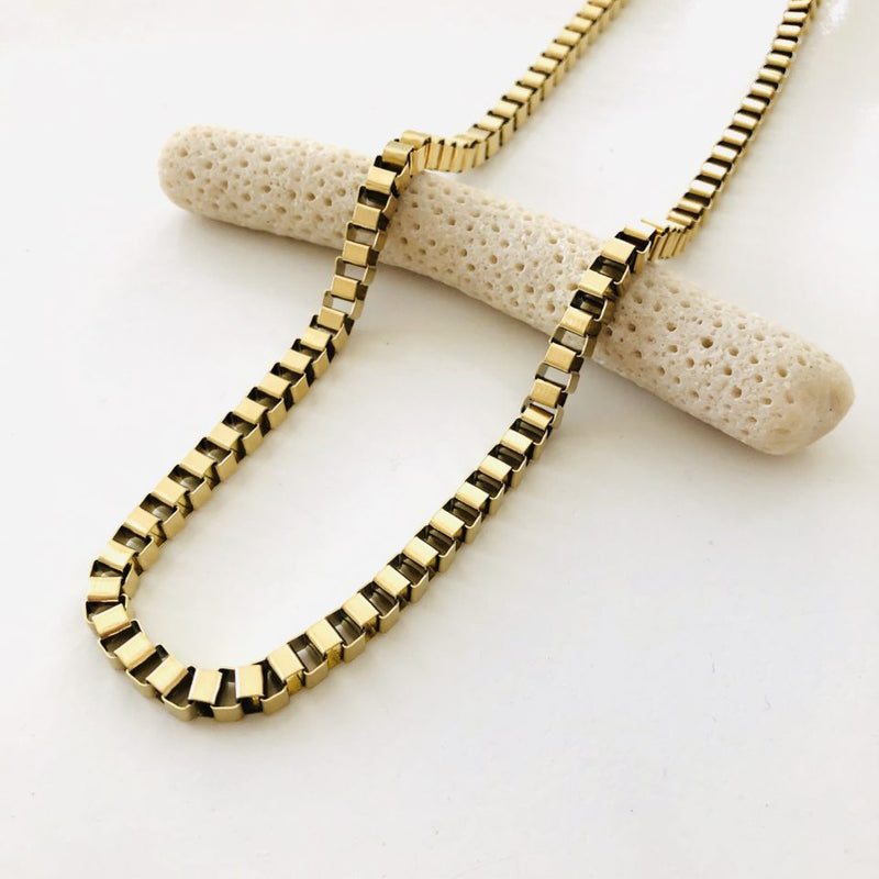 Ketting Box Chain - goud