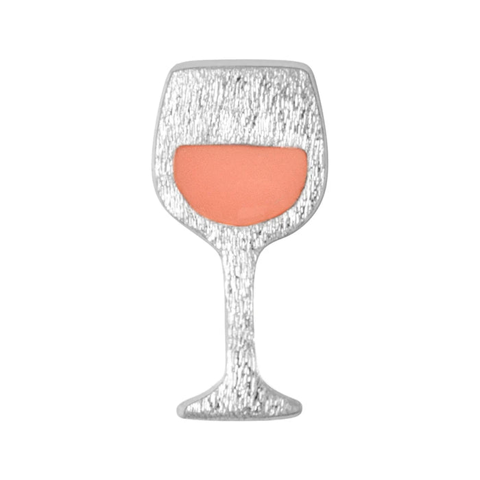 Oorsteker Friday rosé - zilver