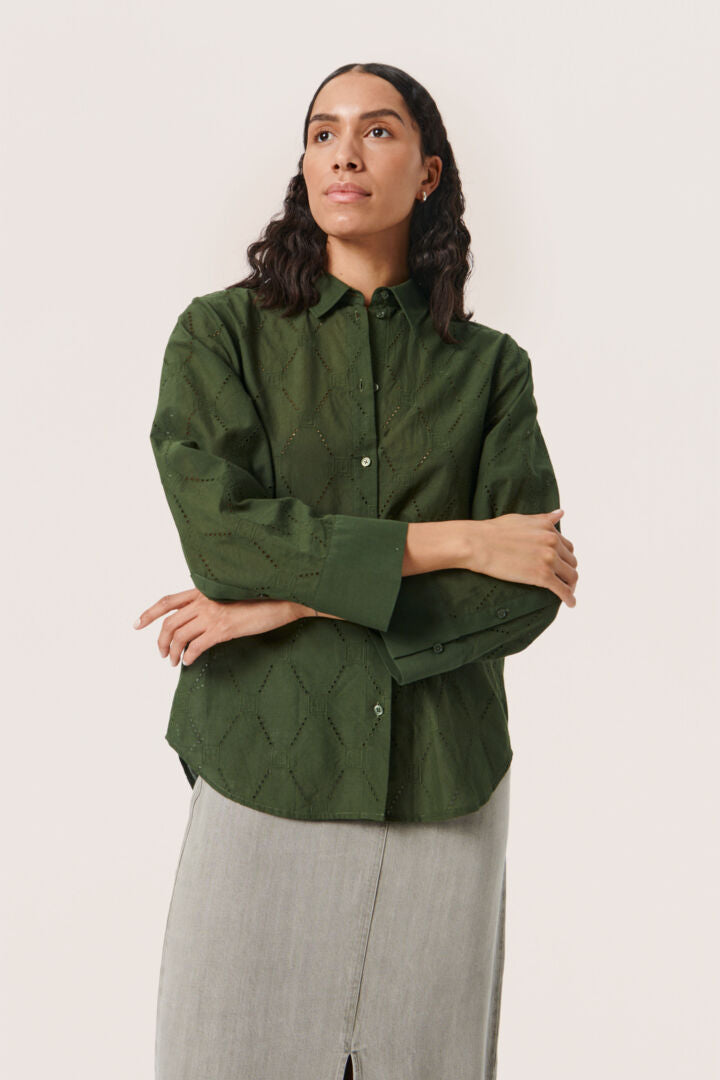Blouse Willie - donkergroen