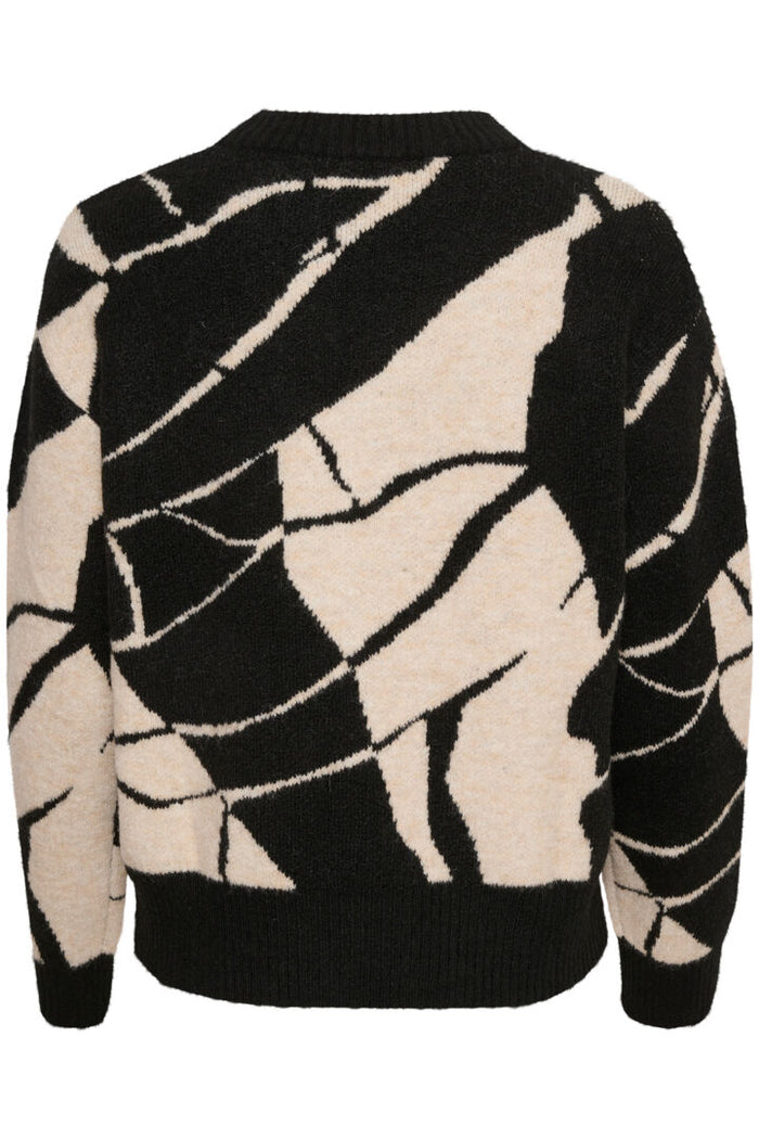 Trui Rakel - zwart/beige