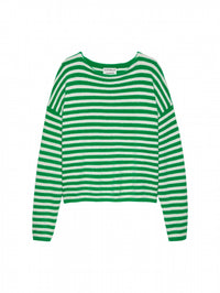 Trui Soft Stripe - groen/wit