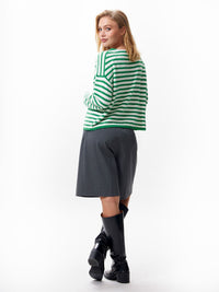 Trui Soft Stripe - groen/wit