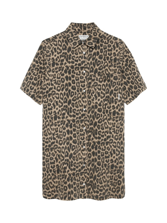 Jurk Denim Leopard - leopard