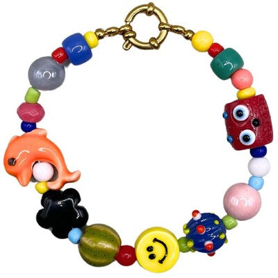 Armband Funky Bead - goud