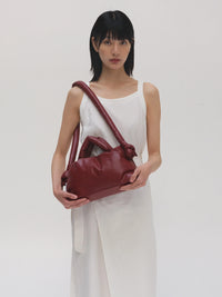 MiniOna Vegan Leather Bag - cherry red