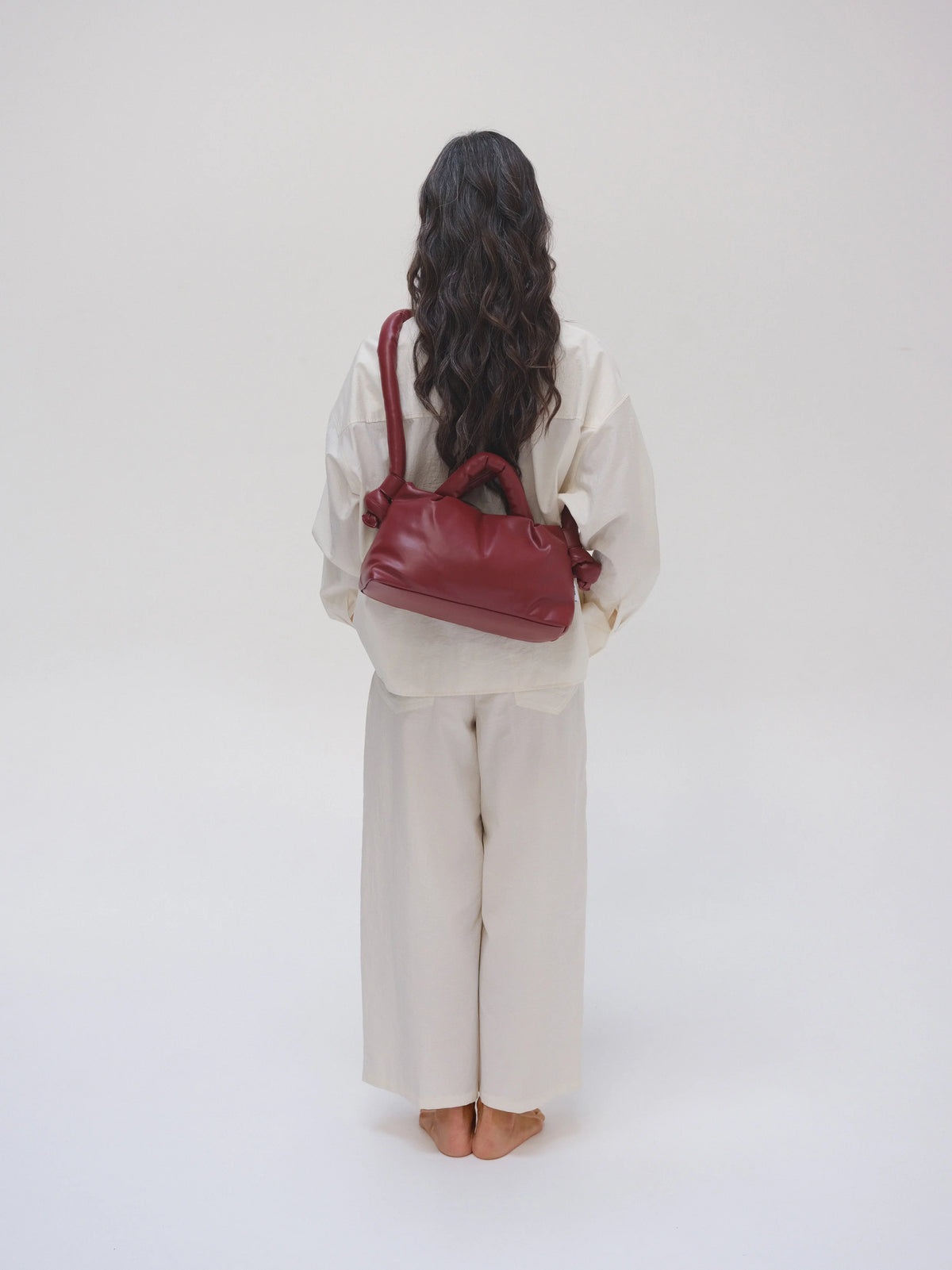 MiniOna Vegan Leather Bag - cherry red