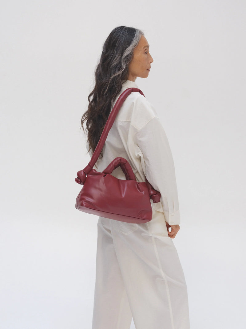 MiniOna Vegan Leather Bag - cherry red
