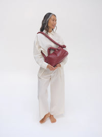 MiniOna Vegan Leather Bag - cherry red