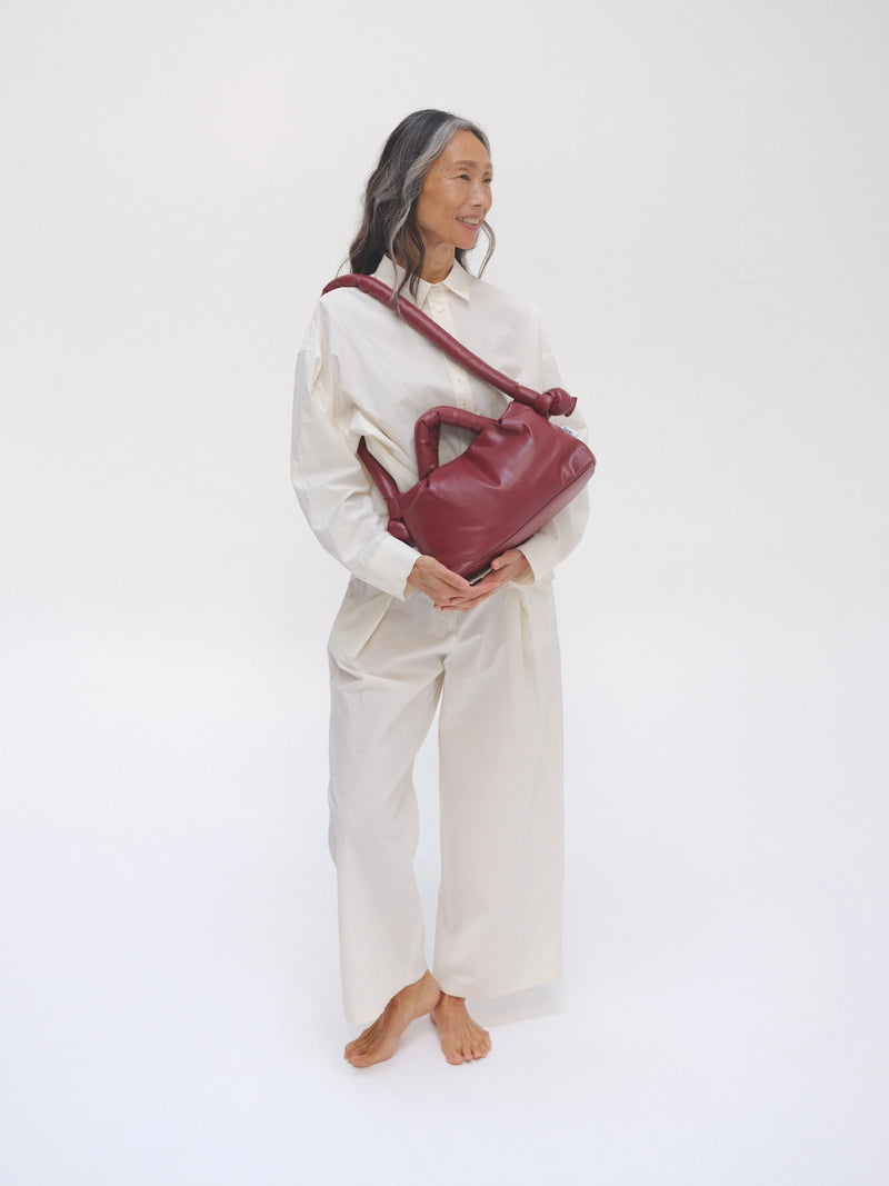 MiniOna Vegan Leather Bag - cherry red