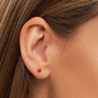 Oorsteker Color Ball - passion red