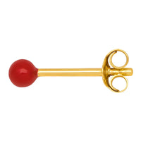 Oorsteker Color Ball - passion red