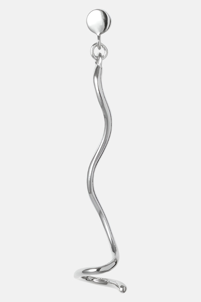 Oorsteker Topping Short Swirl - zilver