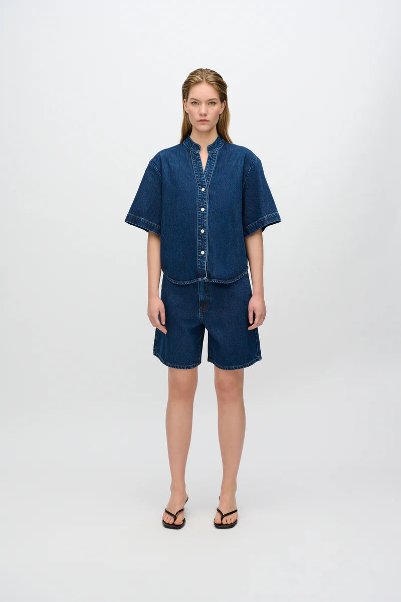 Blouse Alicia - medium blue
