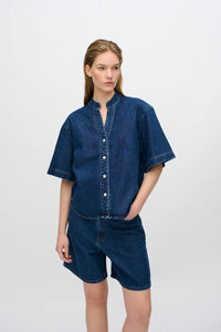 Blouse Alicia - medium blue