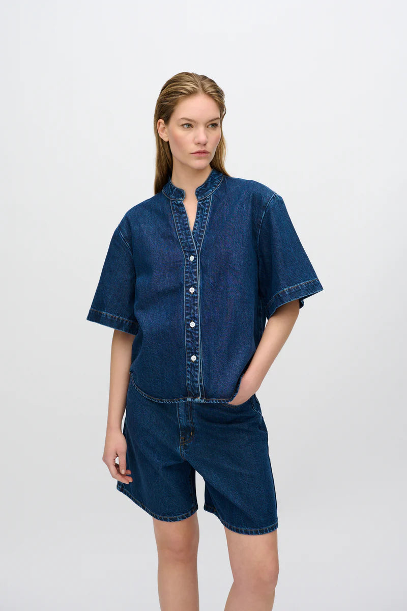 Blouse Alicia - medium blue
