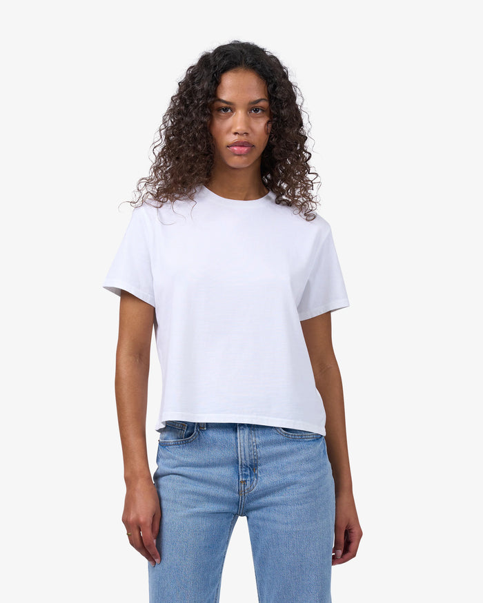 T-shirt Organic Boxy Crop - tropical sea