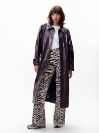 Jas Long Vegan Leather - fudge