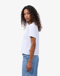 T-shirt Organic Boxy Crop - tropical sea