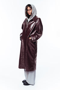 Jas Long Vegan Leather - fudge