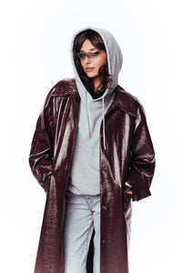 Jas Long Vegan Leather - fudge