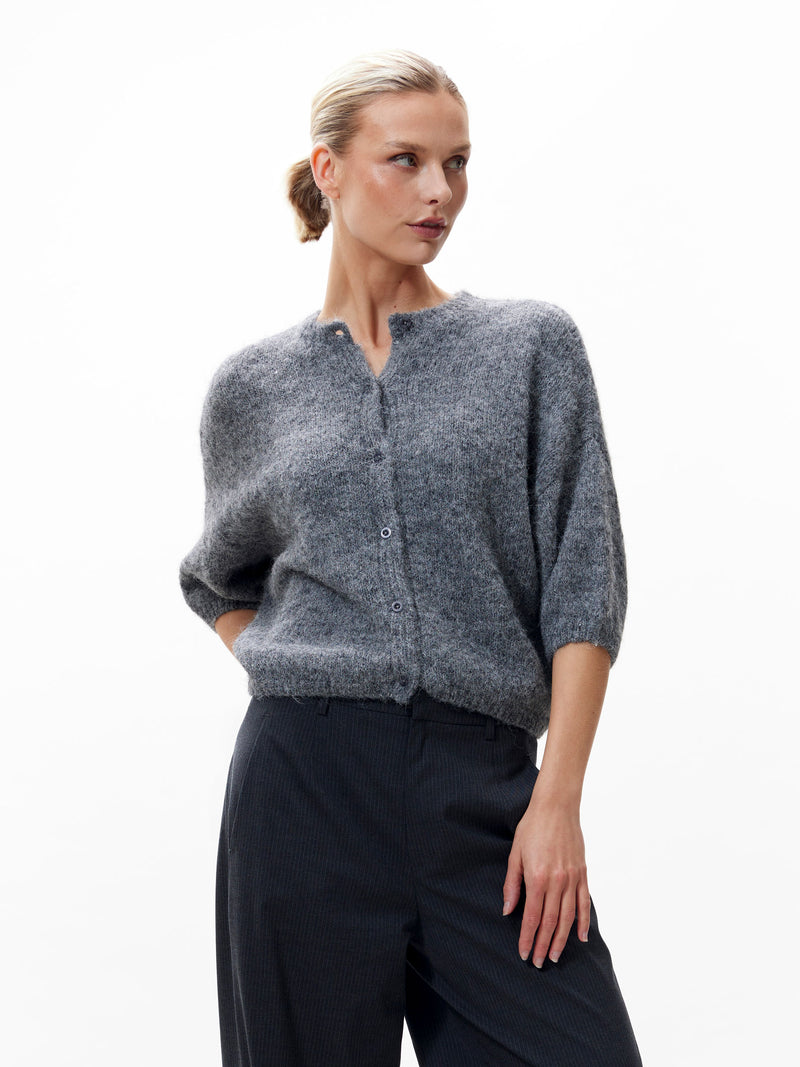Vest Button Up - grey melange
