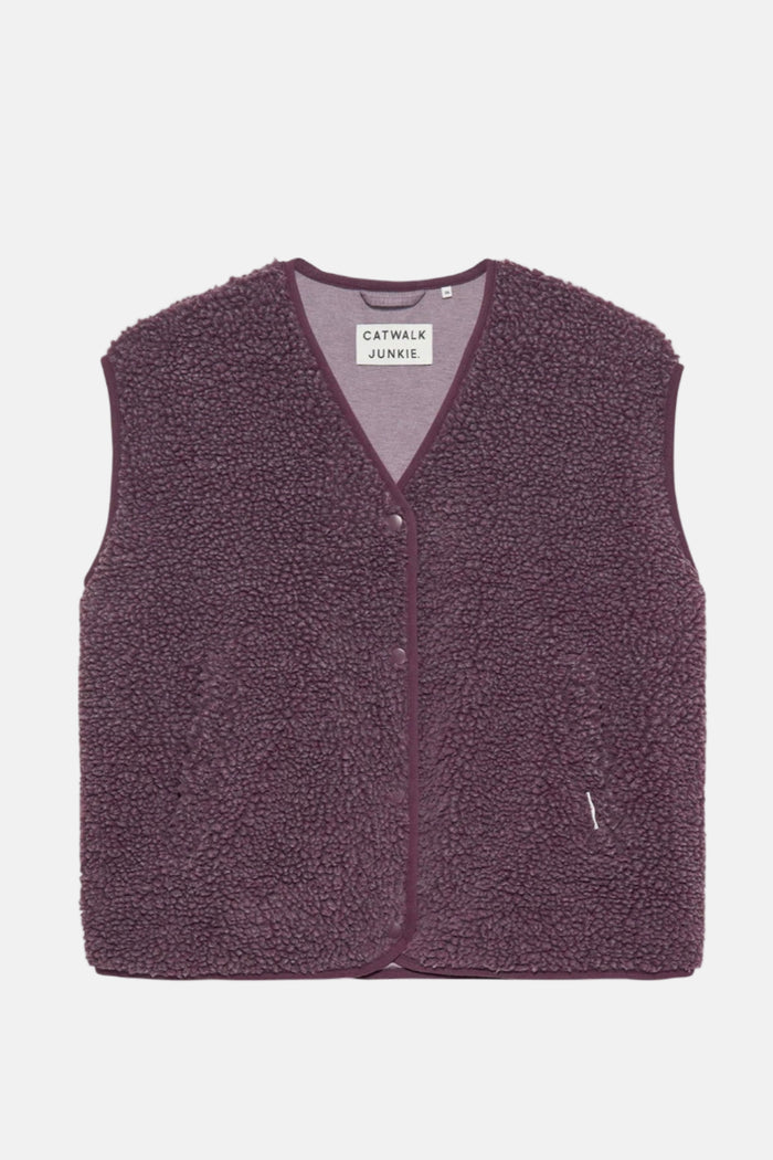 Vest Teddy Bodywarmer - plum truffle