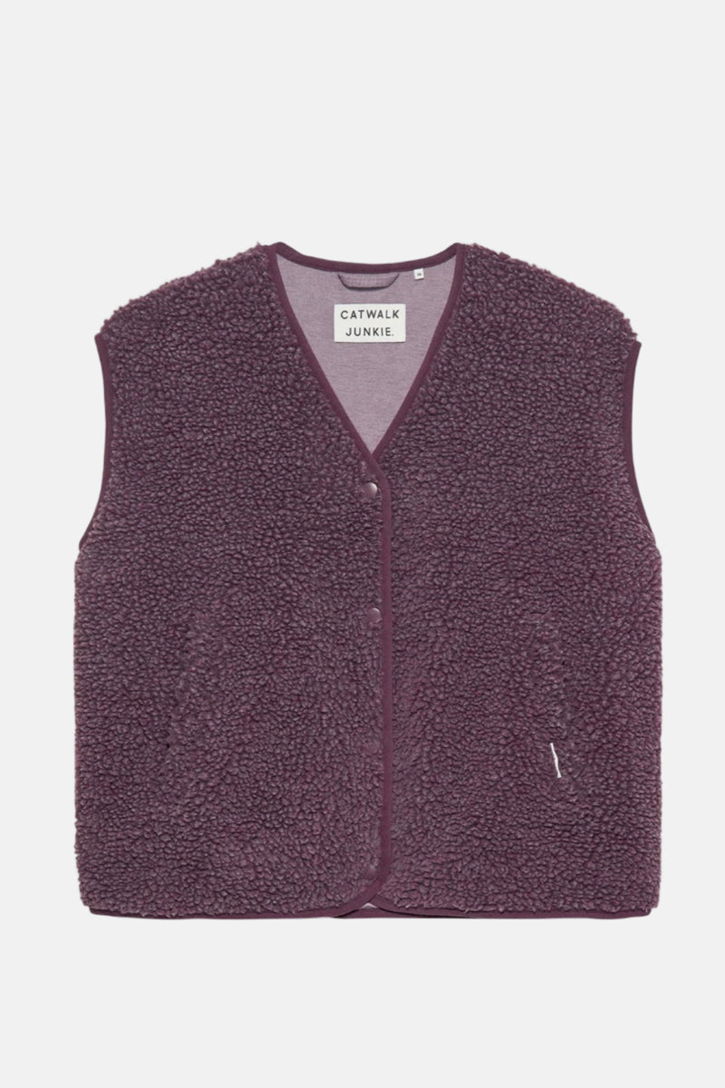 Vest Teddy Bodywarmer - plum truffle