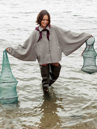 Jas Check Cape - brown