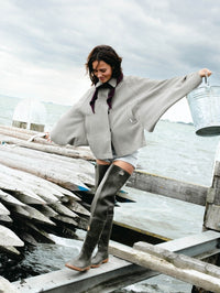 Jas Check Cape - brown