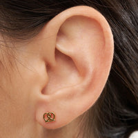 Oorsteker Pretzel - goud