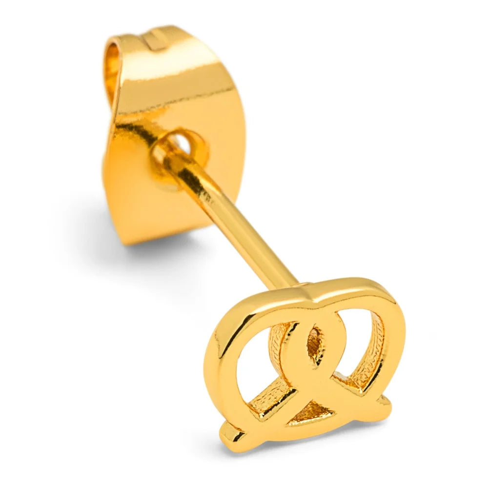 Oorsteker Pretzel - goud