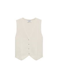 Top Knitted Waistcoat - ecru