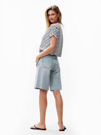 T-shirt Tuck In Striped - zwart/wit