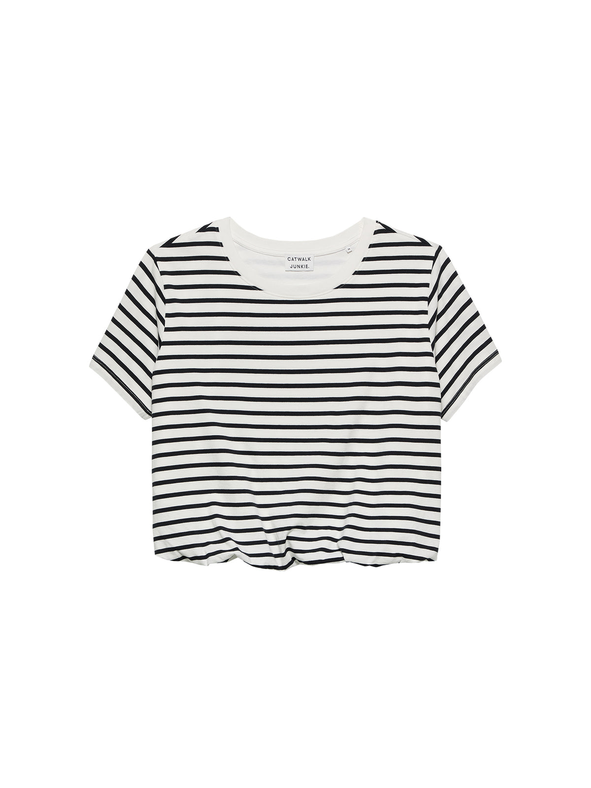 T-shirt Tuck In Striped - zwart/wit