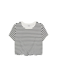 T-shirt Tuck In Striped - zwart/wit