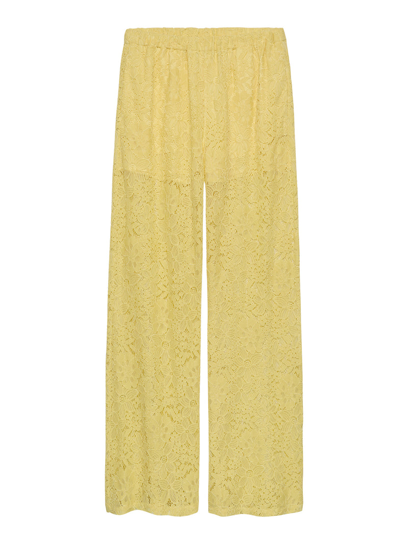 Broek Pull On Lace - geel