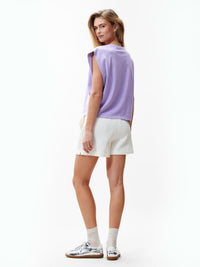 Top Folded Shoulder Singlet - paars