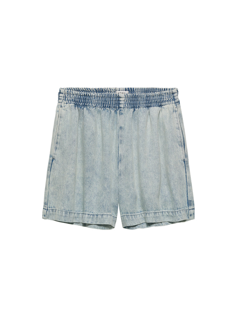 Short Pull On Denim - lichtblauw