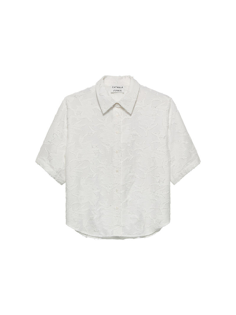Blouse Textured - wit