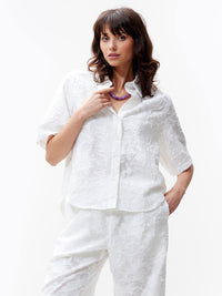 Blouse Textured - wit