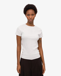 T-shirt Organic Rib SS - snow melange