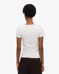 T-shirt Organic Rib SS - snow melange